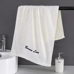 serviettes bambou rapide absorption blanc rose bleu noir écriture brodée texture douce classiqueUsageId:123