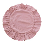 serviettes table volantes rose vert bleu clair beige décoratives maison mariage rustic