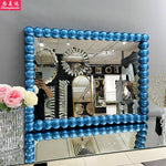 miroir pied vert or blanc luxueux classique opacité adhésif led rectangle