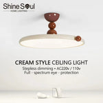 plafonnier led moderne suspension circulaire sphérique beige marron rouge télécommande minimaliste intérieur