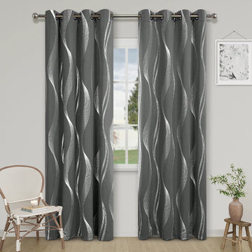 rideau moderne polyester opaque motif rayures ondulées gris blanc rose noir rouge salon chambrehôtel