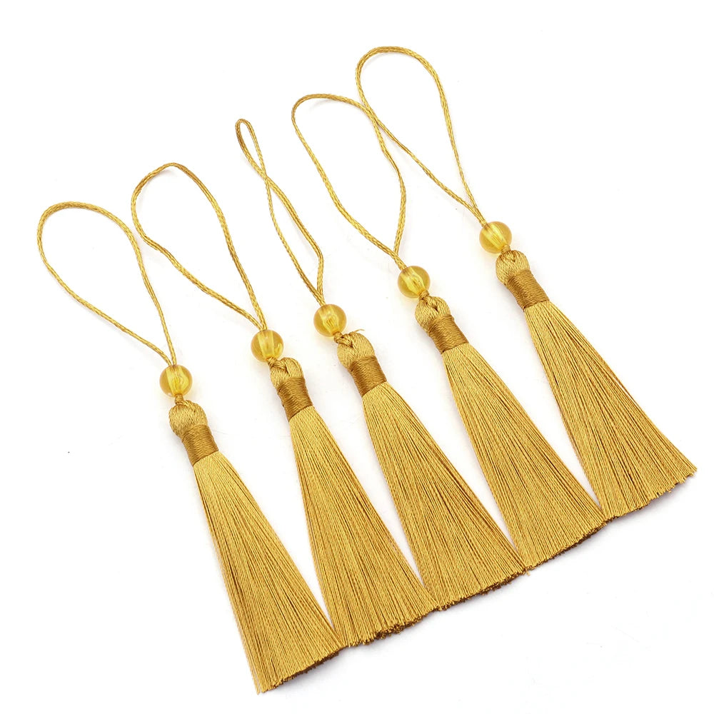 pompons multicolores texturés franges 12cm 5cm longueur traditionnels décoratifs 10pcs