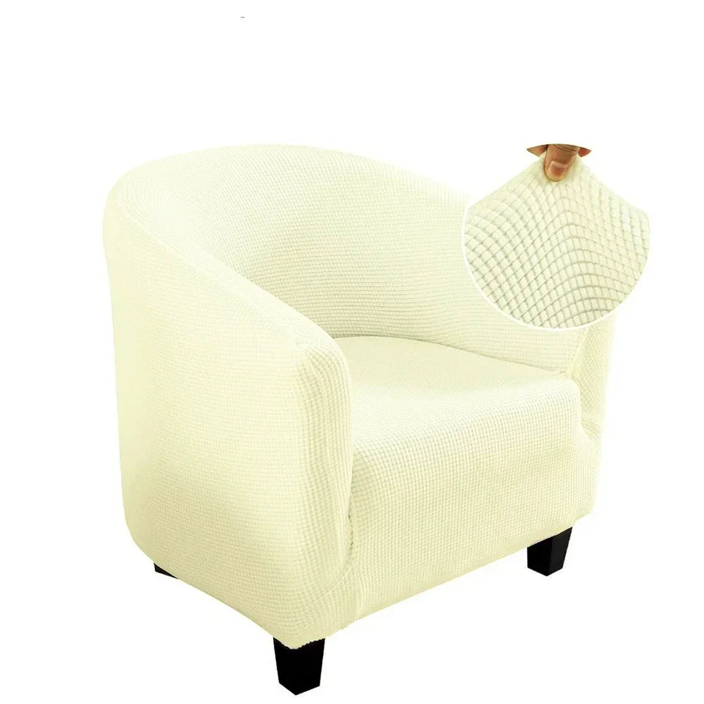 housse fauteuil moderne carreaux gris blanc élastique décorative salon salon maison intérieur