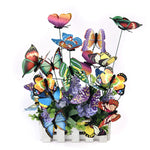 décoration extérieure papillons multicolores imprimés détaillés réalistes tringles pots fleursextérieur fantaisistes PVC