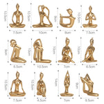 statues yoga pose or moderne minimaliste collection noël décoration intérieure gift brillant