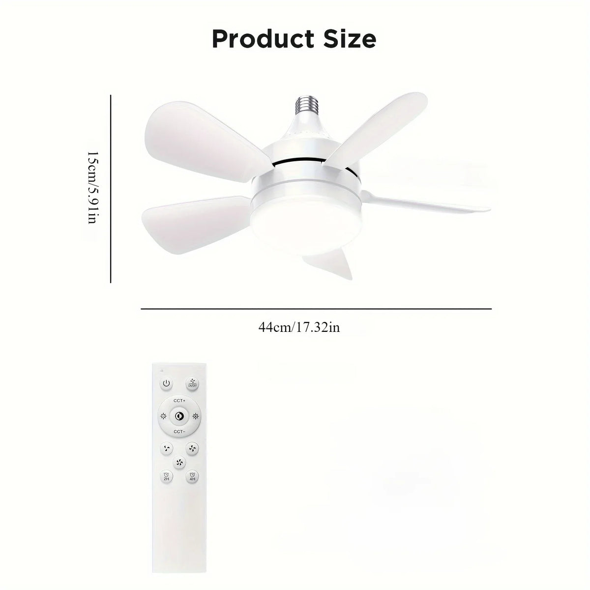 ventilateur lumière led télécommande moderne blanc contemporain fixations invisibles douille e27
