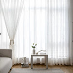 rideau transparent moderne blanches brodées fenêtre clips chambre salonhôtel