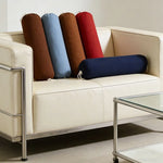 oreiller cylindrique polyester coton blanc bleu noir vert gris rouge moderne opaque 106x35cm