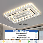 ventilateur luminaire moderne blanc grille ventilation télécommande led minimaliste