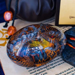 œufs dragon vert orange bleu violet réaliste écailles détails fins décor maison cadeau fantastique