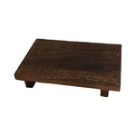 plateau bois moderne marron foncé capacité cosmétiques rangement bijoux déco
