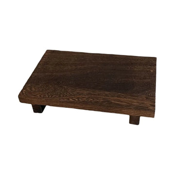 plateau bois moderne marron foncé capacité cosmétiques rangement bijoux déco