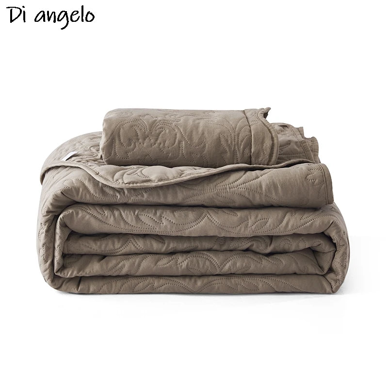 Dessus de lit coton polyester monochrome blanc