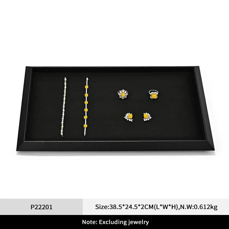 plateau présentation bijoux cuir velours strass classique bracelet boucles oreilles bagues colliers portable festival