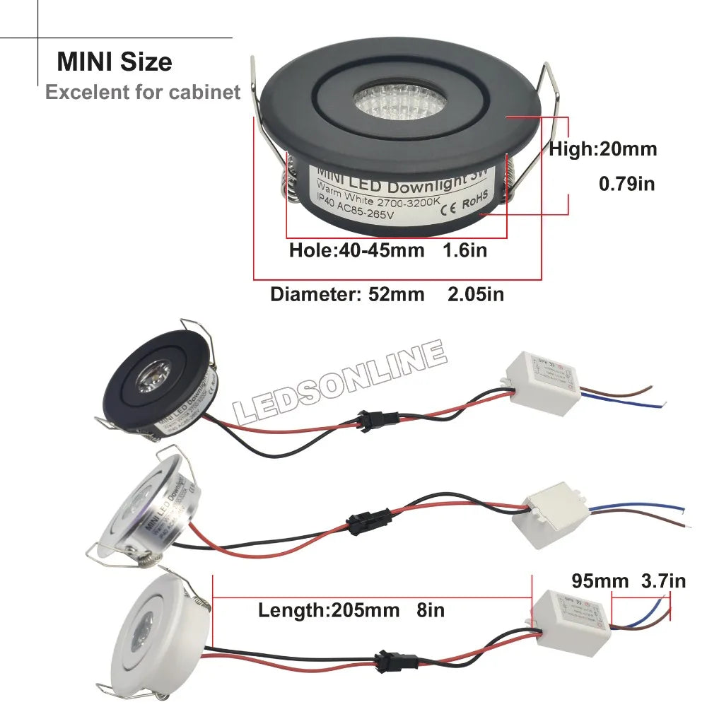spots led mini 12v noir blanc argent modernes clips transformateur câbles 4000k 6000k 3000k