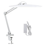 lampe blanc moderne plateau articulé ajustable lumière led intense réglable sans fil acier inoxydable