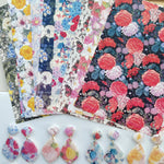 boucles d'oreilles multicolores fleurs papillons moderne fixations bijoux colorées