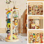 boîte rangement poupées transparente rose clair moderne enfant jouet organizer storage tube DIY