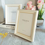 cadre photo 10x15cm 15x20cm 20x25cm beige gris clair doré classique mur table decoration