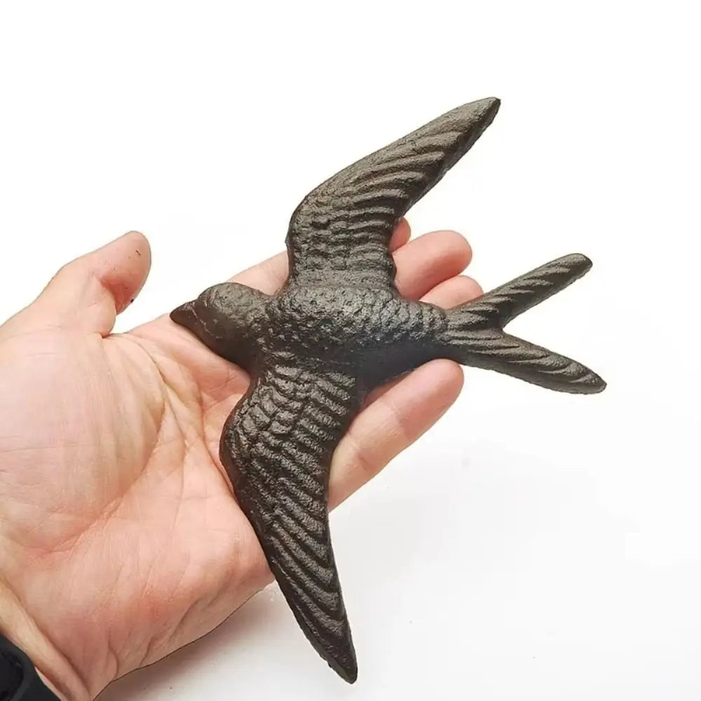 décoration murale oiseau hirondelle fonte rustique vintage statuaire extérieur
