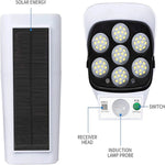 lampes solaires détecteur mouvement extérieures 77 led blanc noir moderne télécommande