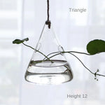 vase suspendu verre transparent moderne plante hydroponique décoration intérieure minimaliste fixations cordelette portable terrarium