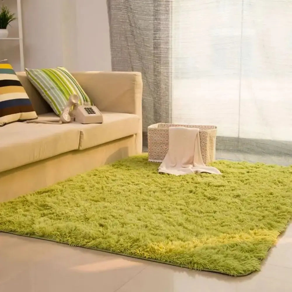 tapis peluche épais moderne salon chambre lit décoration maison doux gris blanc rose marron