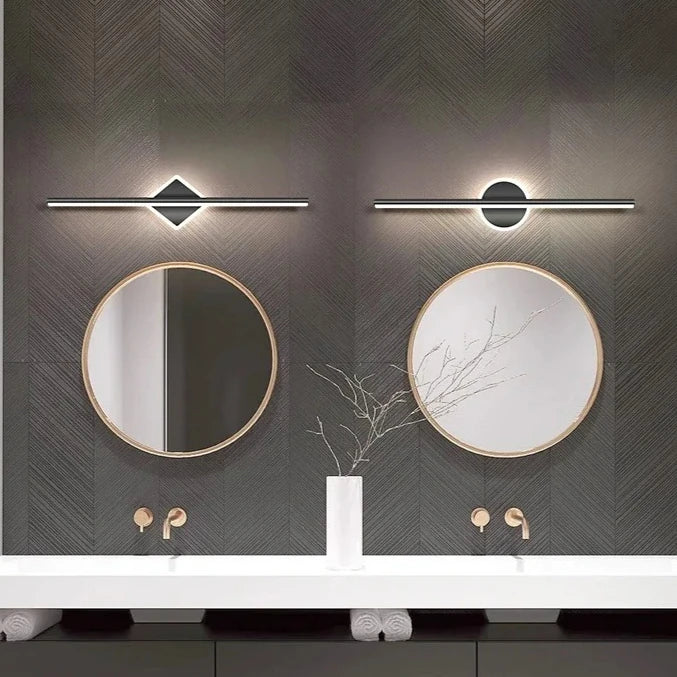 applique murale led moderne argentée dorée geometrique minimaliste chambre salon