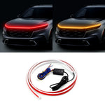 barre lumineuse voiture rouge blanche rayures horizontales adhésif moderne étanche ip66 led clignotante 12v