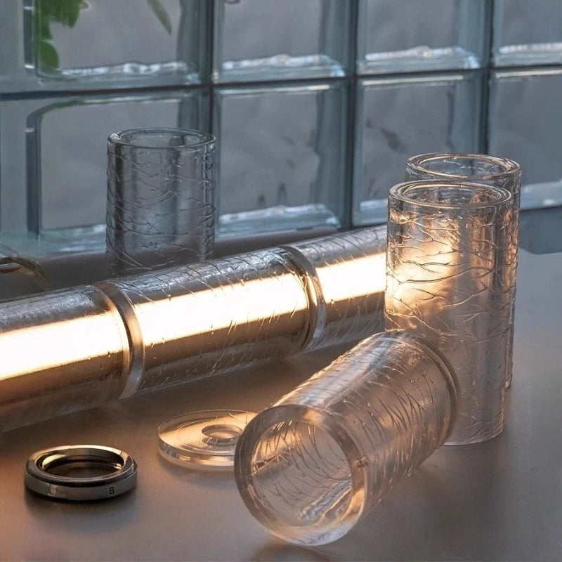 lumière suspendue moderne transparente ampoules led 124cm 165cm 207cm minimaliste