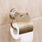 accessoires salle bain doré motifs floraux classiques papier toilette serviette bar serviette vis assembleur