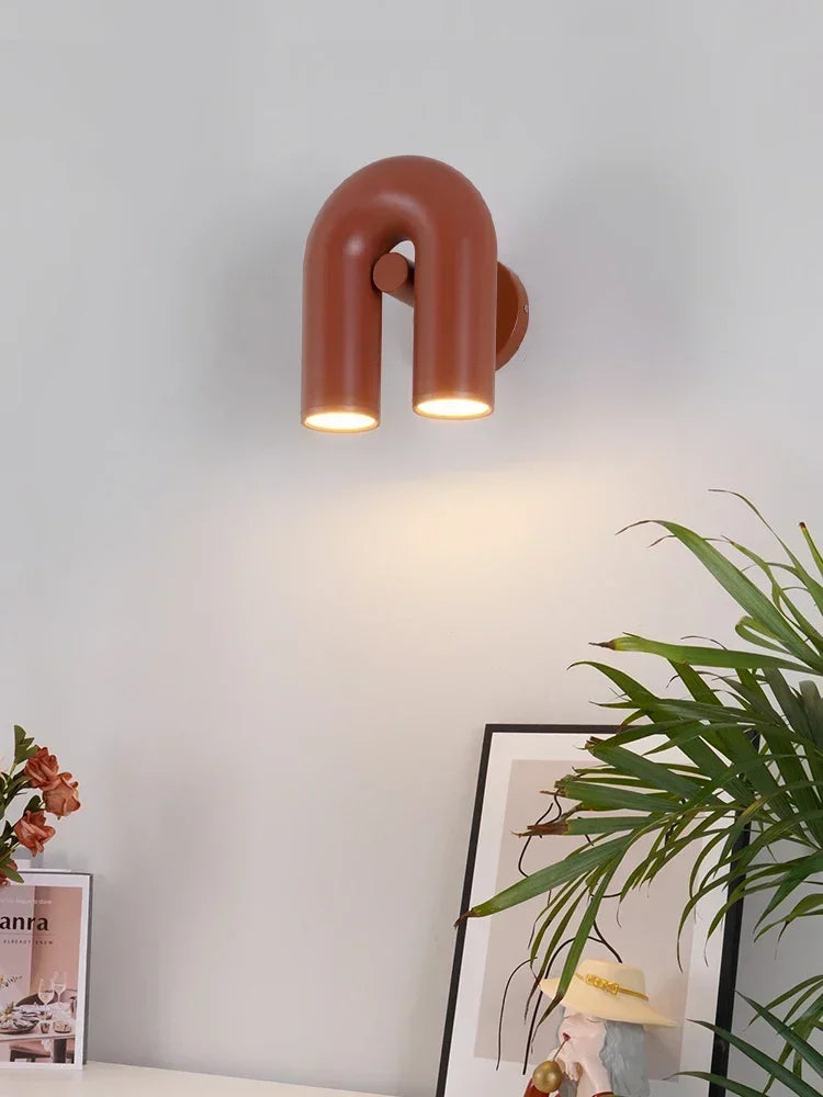 applique murale led moderne blanc noir marron rond minimaliste fixée mur 4000k 6000k 3000k