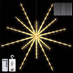 décoration noël étoile lumineuse multicolore moderne festive crochets télécommande led guirlande chambre festive