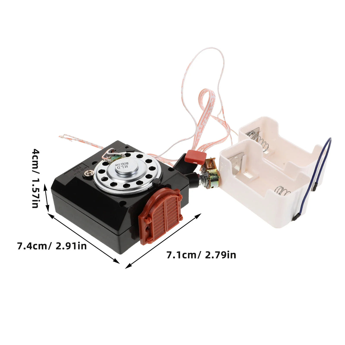 kit téléphone vintage rétro montage soi même haut parleur boîtier piles potentiomètre câbles bouton