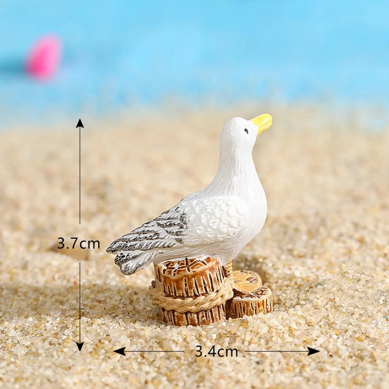 miniatures plage coquille étoile mer dauphin résine soleil palmier décor