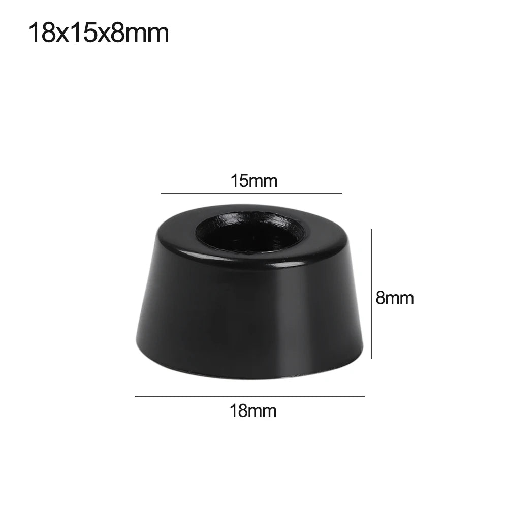 pieds meubles noirs ronds lisses modernes 10 pièces différentes tailles