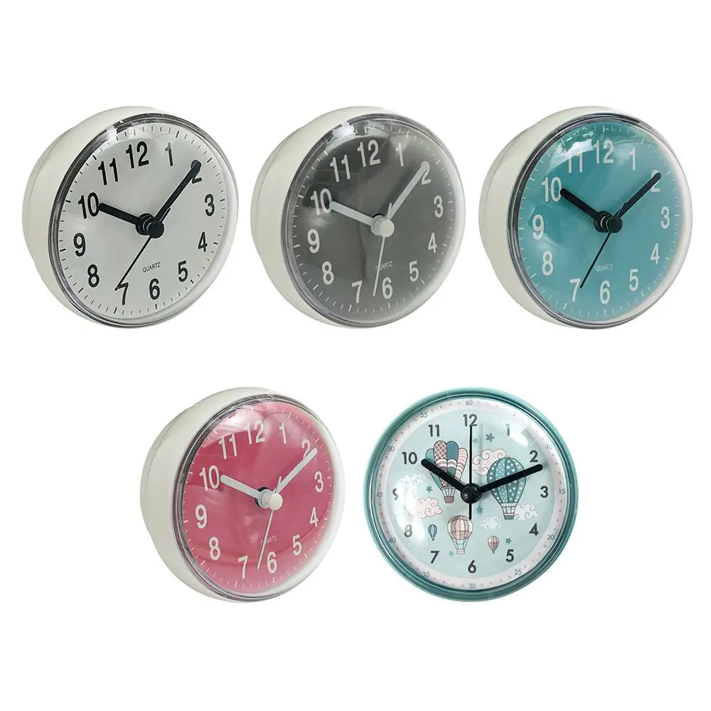 Mini horloge murale étanche blanche 7cm ventouse