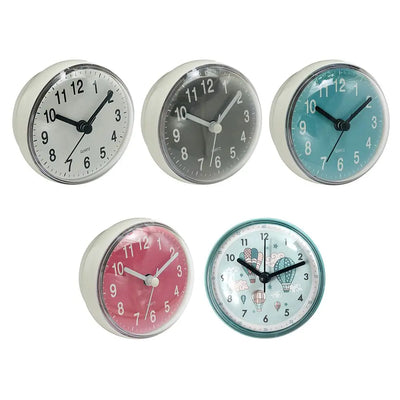 Mini horloge murale étanche blanche 7cm ventouse