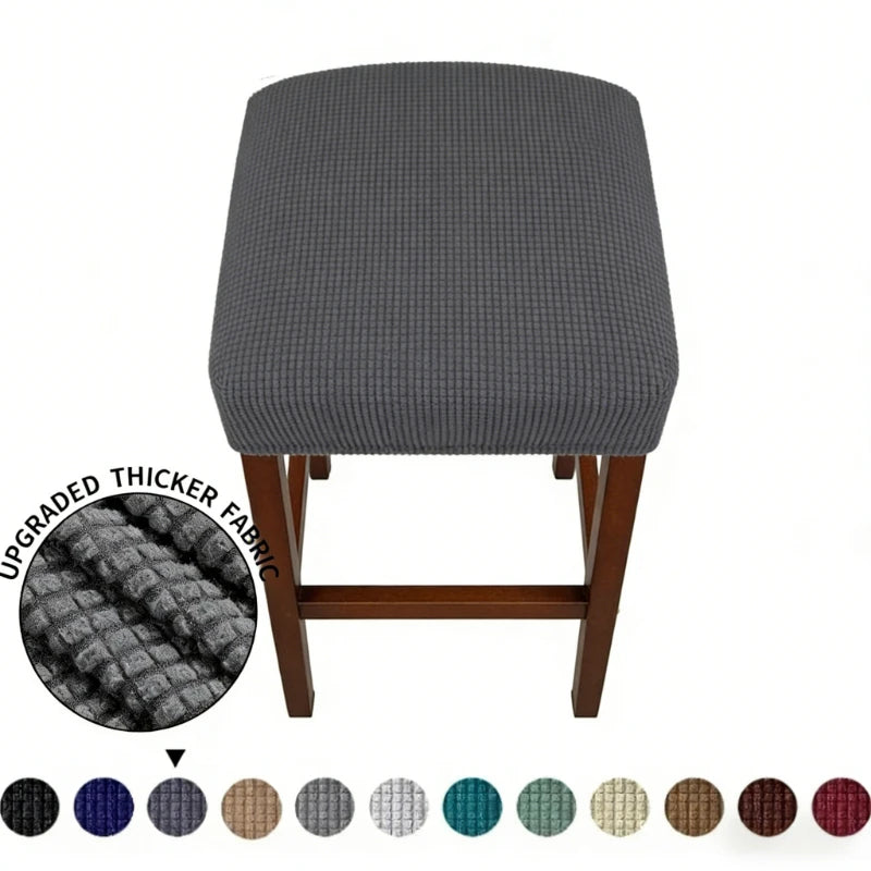 housse chaise moderne tissu carreaux gris élastique protection siège banquet mariage