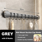 porte serviettes mural gris moderne crochets adhésion ventouse sans perçage
