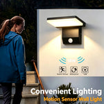 lampe murale détecteur mouvement noir moderne led ip65 étanche 2492000lm 110240v