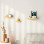 étagères murales bois marron éco responsable décoration moderne organisateur rack.storage semi.cercle minimaliste