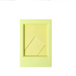 Cadre photo transparent moderne minimaliste adhésif vert noir jaune bleu rose photos imprimées