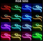ruban led rgb flexible usb telecommande éclairage d'ambiance salon moderne adhésif noir