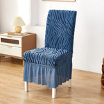 housse chaise moderne imprimé feuilles élastique décoration salon salle manger maison