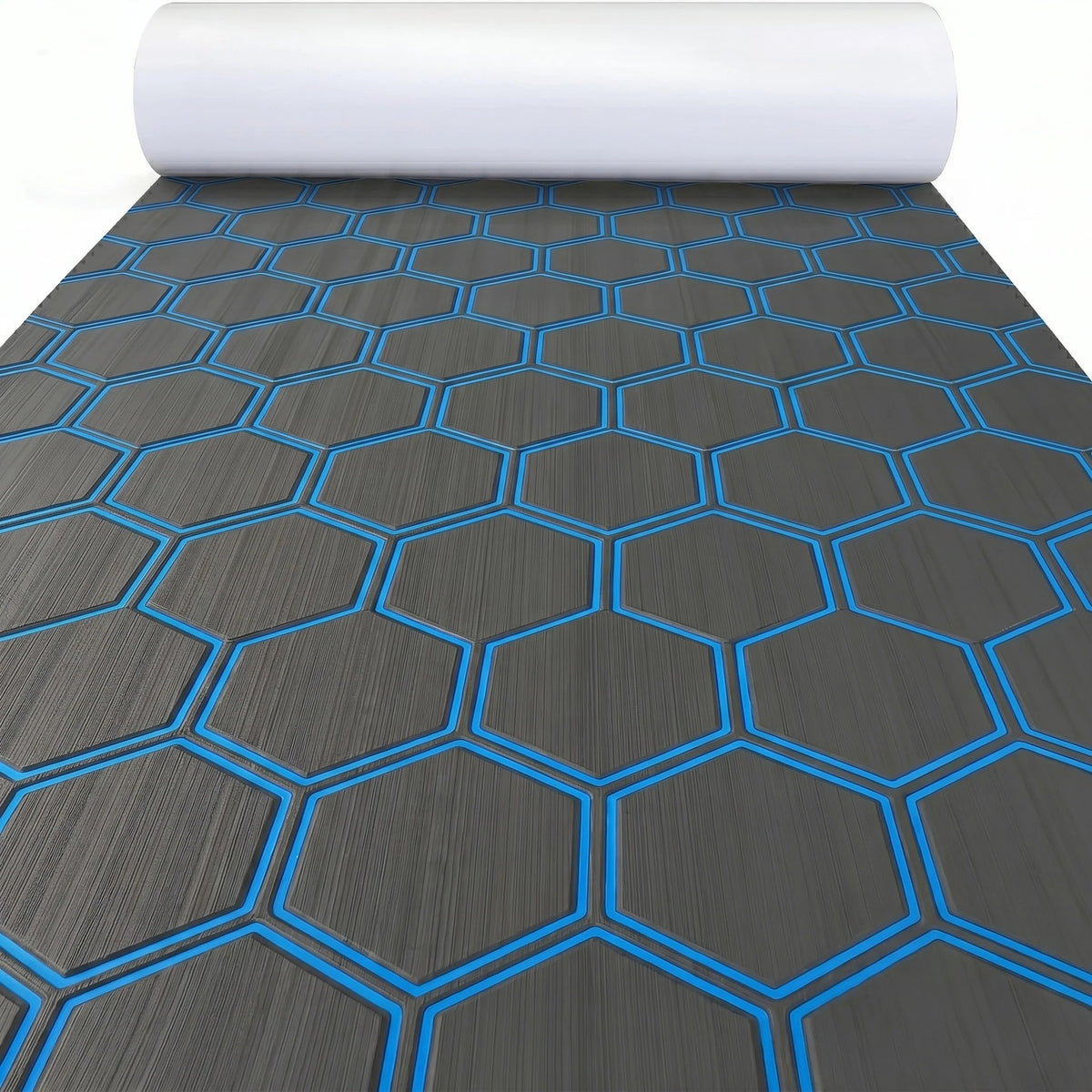 tapis sol mousse eva hexagon noir vert moderne antidérapant adhésif camping surf