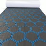 tapis sol mousse eva hexagon noir vert moderne antidérapant adhésif camping surf
