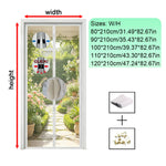 rideau porte adhésif noir blanc rayures moderne anti moustiques 80*210cm 90*210cm 100*210cm 110*210cm 120*210cm