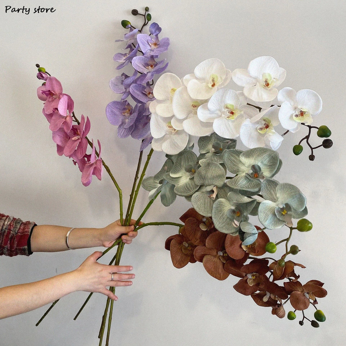 fleurs artificielles orchidées roses violets décoration intérieure noël mariage anniversaire événements