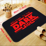tapis moderne noir rouge welcome dark side antidérapant polyeste mousse pe